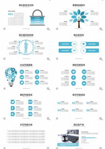 藍色簡約·創(chuàng)意新生 100頁熊貓辦公互聯(lián)網(wǎng)銷售PPT模板，賦能產(chǎn)品營銷新高度